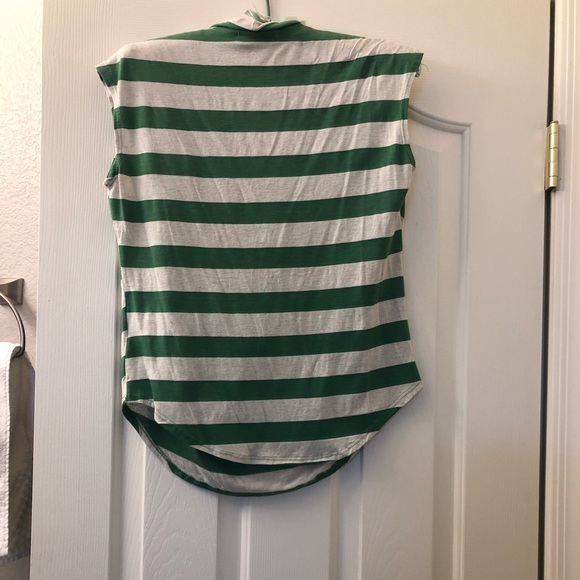 Red Haute Scoop Neck Sleeveless Striped Top - Picture 2 of 5